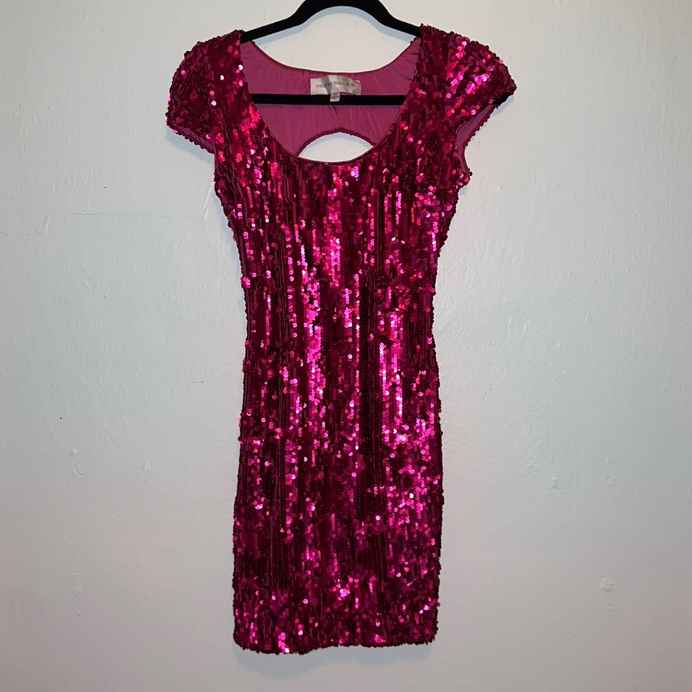 Dress the Population open back sequin dress